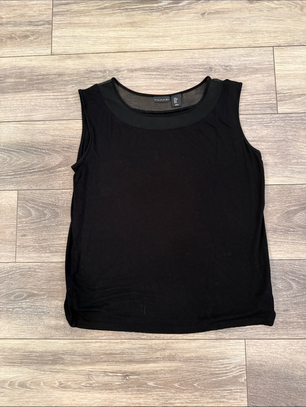 Tahari Black Sleeveless Tank